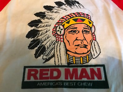 Rare 80's Red Man Chew Shirt Sz S Cigarettes Tobacco Rodeo Weed Skoal  Cowboy