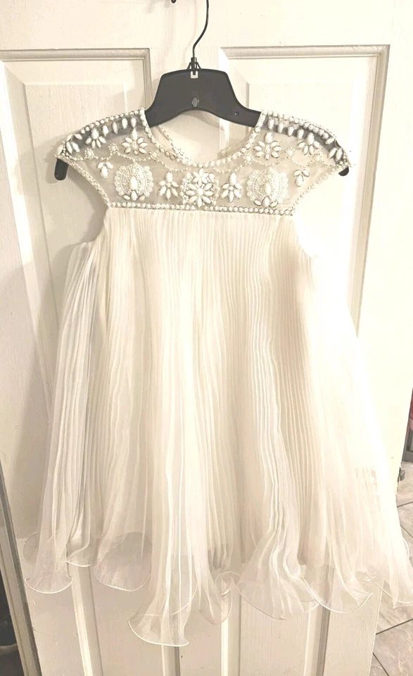 GIRLS  VANILLA MINI DRESS MARCHESA FROM NEWMAN MARCUS SIZE  LARGE  - Image 2 of 4