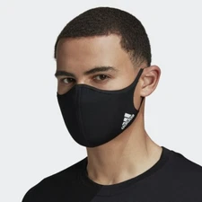 Adidas Authentic Face Mask Cover Black Size "Medium/Large" A-15
