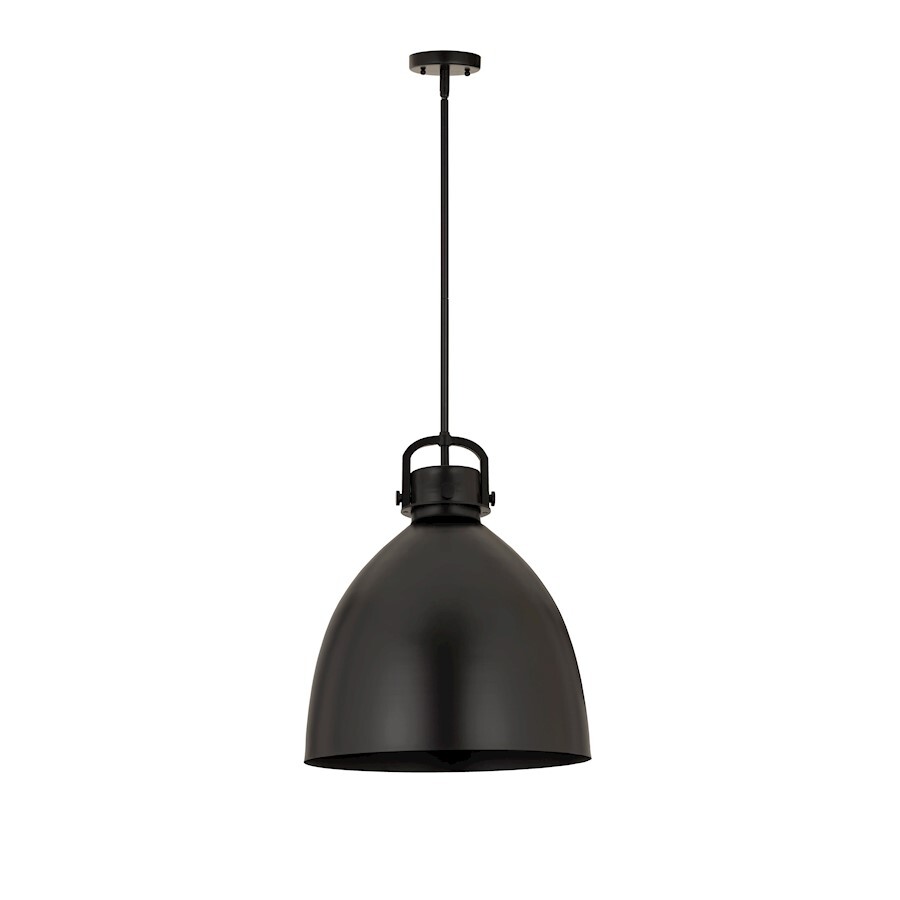 Innovations Newton Metal Bell 16" Stem Pendant, BK/BKM - 410-1SL-BK-M412-16BK