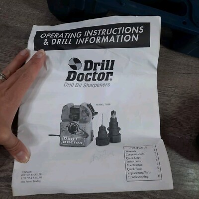 Drill Doctor 750SP Professional Drill Bit Sharpener w/ Case and 1