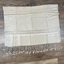 Pashmina Scarf Warm Soft Fringe Winter Dress Wrap Beige