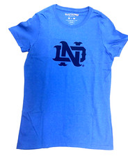 Notre Dame T Shirt WOMENS LARGE 100% Recycled Material MADE IN USA NEW