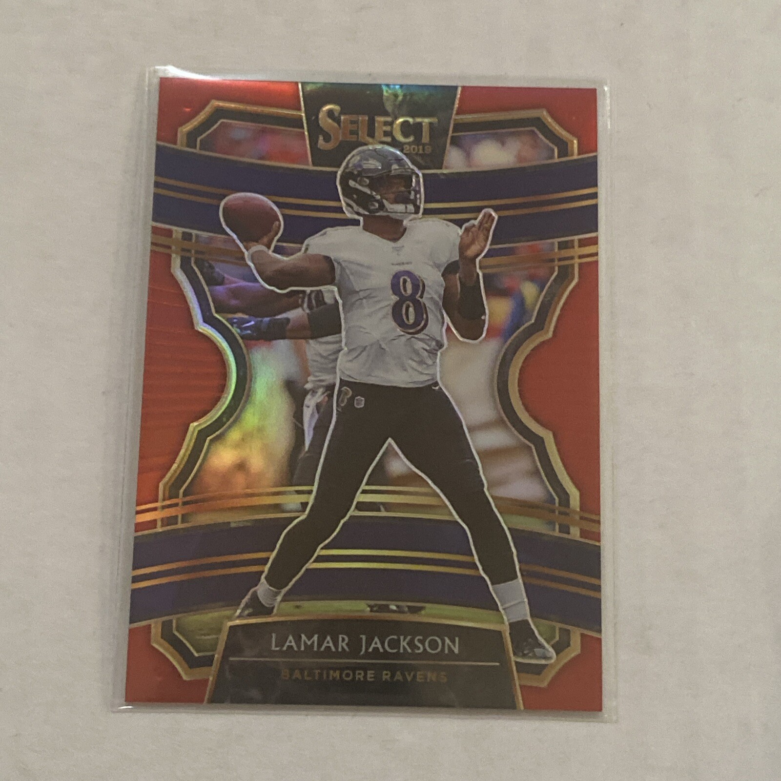 2019 Select Lamar Jackson Concourse Red Prizm #49/99