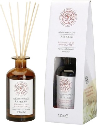 AROMATHERAPY REED DIFFUSER Raumduftset Zitrone/Lavendel/Erfrischung/Eucalyptus