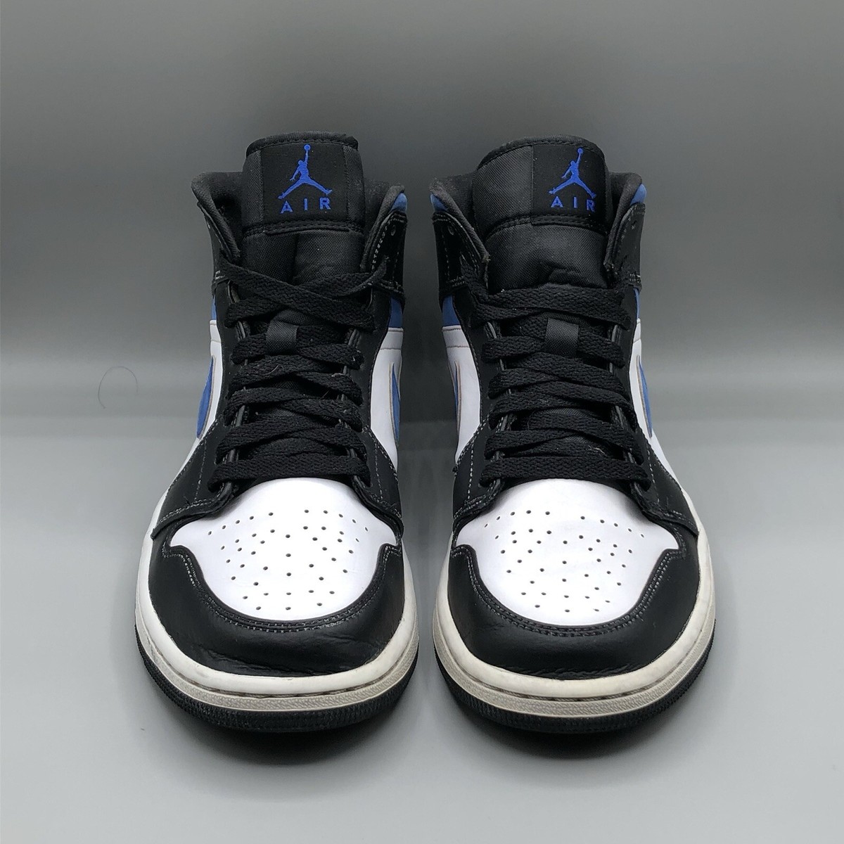 Nike Air Jordan Retro 1 Mid Shoes Racer Blue 554724-140 Men's Size