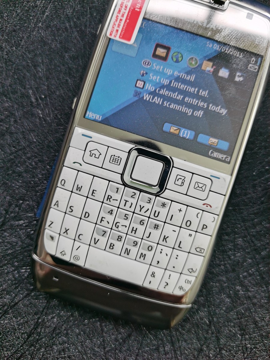 Nokia E71 Cell Phone Grey Steel (Unlocked) Symbian Qwerty 3G