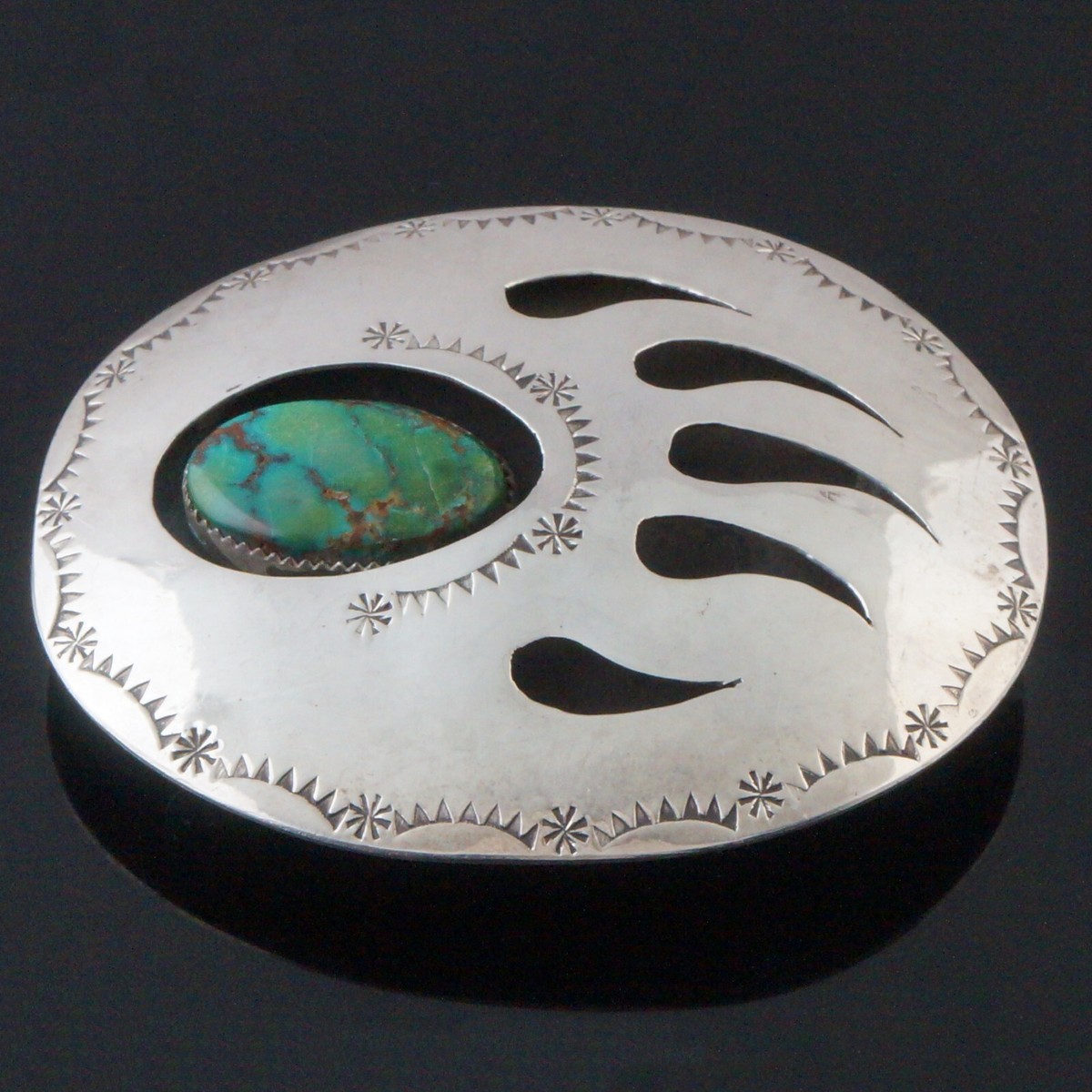 Pat Platero Vintage Native American Navajo Turquoise Sterling Silver Leaf Bracelet Old Pat Platero Vintage Native American Navajo Turquoise Sterling Silver Leaf Bracelet Old