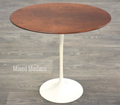 Eero Saarinen for Knoll Walnut Oval Tulip End Table Mid Century Modern