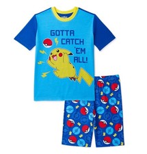 POKEMON PIKACHU NINTENDO Pajamas PJ's Sleepwear Set NWT Boys Sz. 4-5 or 6-7  28
