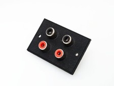 2 pcs Panel Mount 4 Way RCA Female Jack Audio Coaxial Connector Socket TV Stereo