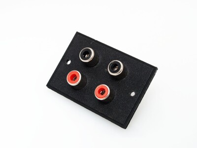 2 pcs Panel Mount 4 Way RCA Female Jack Audio Coaxial Connector Socket TV Stereo