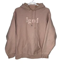 LGND Supply Co Men's 3XL Hoodie Sweatshirt Embroidered Logo Pink Heavyweight