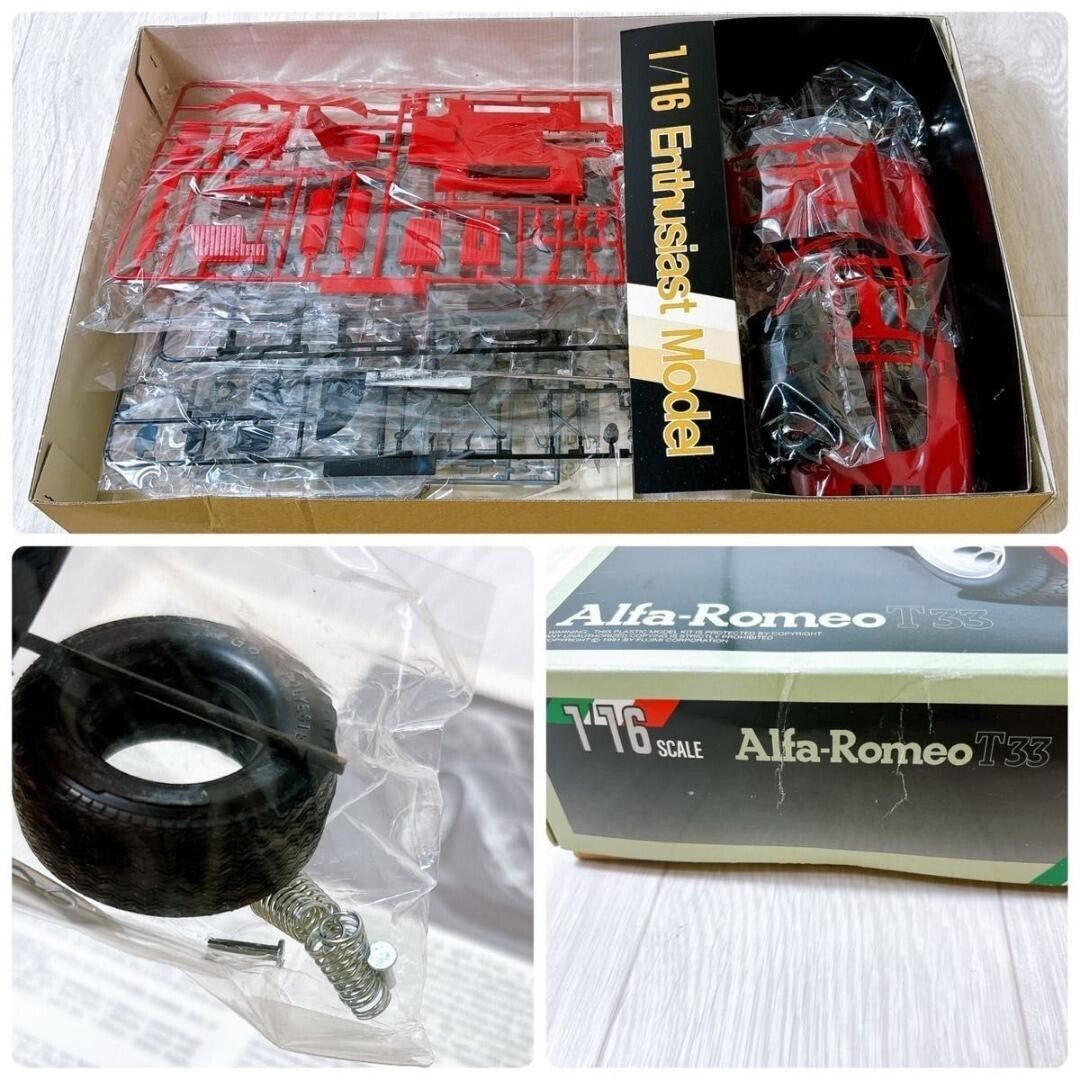 Fujimi Alfa Romeo Tipo 33 Model 1/16 Vintage Plastic Model Fujimi Alfa Romeo Tipo 33 Model 1/16 Vintage Plastic Model