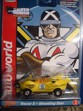Auto World Speed Racer X Shooting Star HO Scale Silver Screen Mint On Mint Card