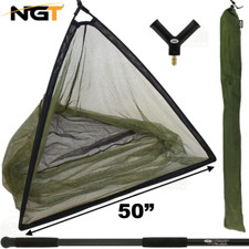 NGT 50" Inch Landing Net with Metal Spreader V Block Carp Fishing + 2m Handle