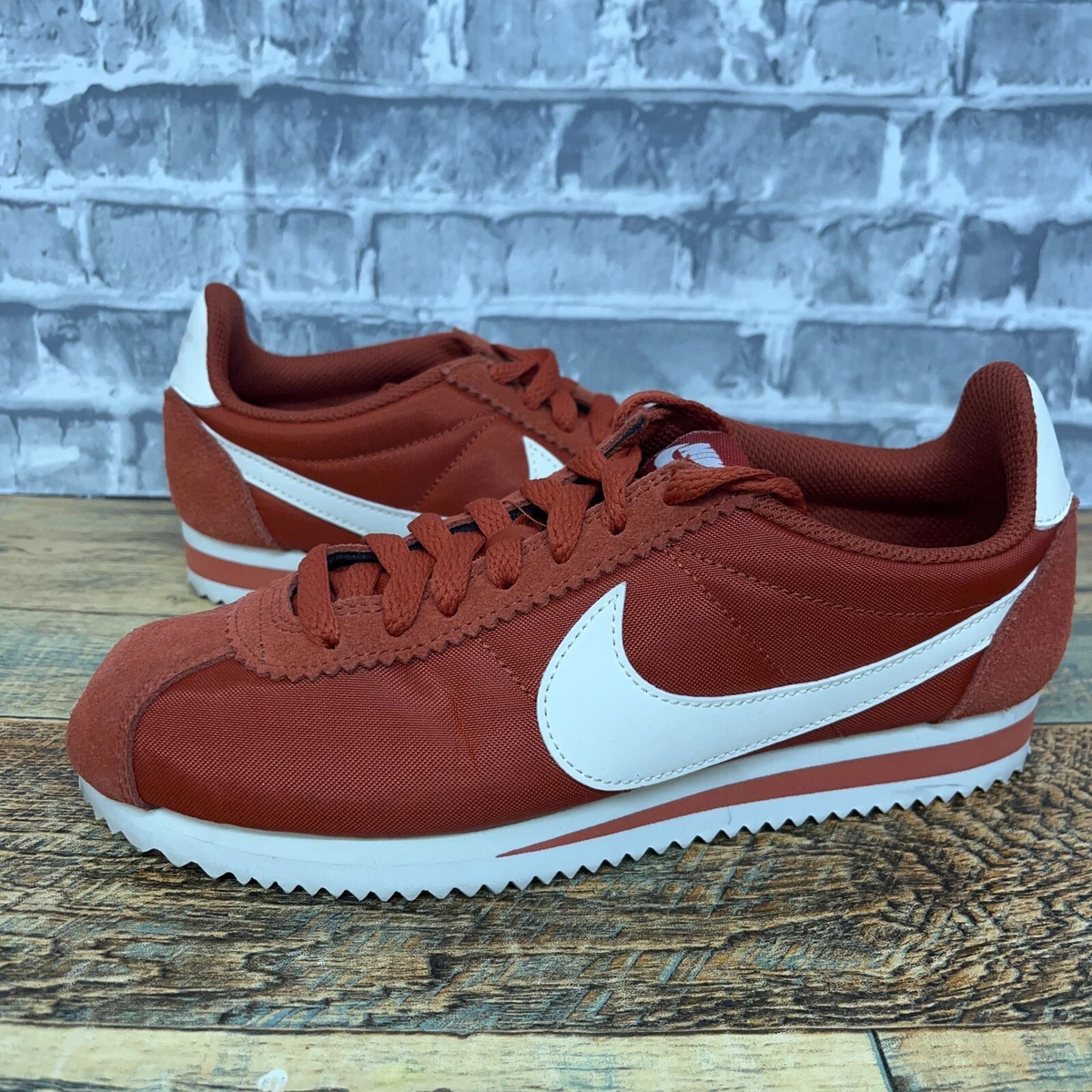 Nike Cortez White Campfire Orange