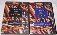 Turning Pens with Kip & Rex Video I and II DVD woodturning making pens