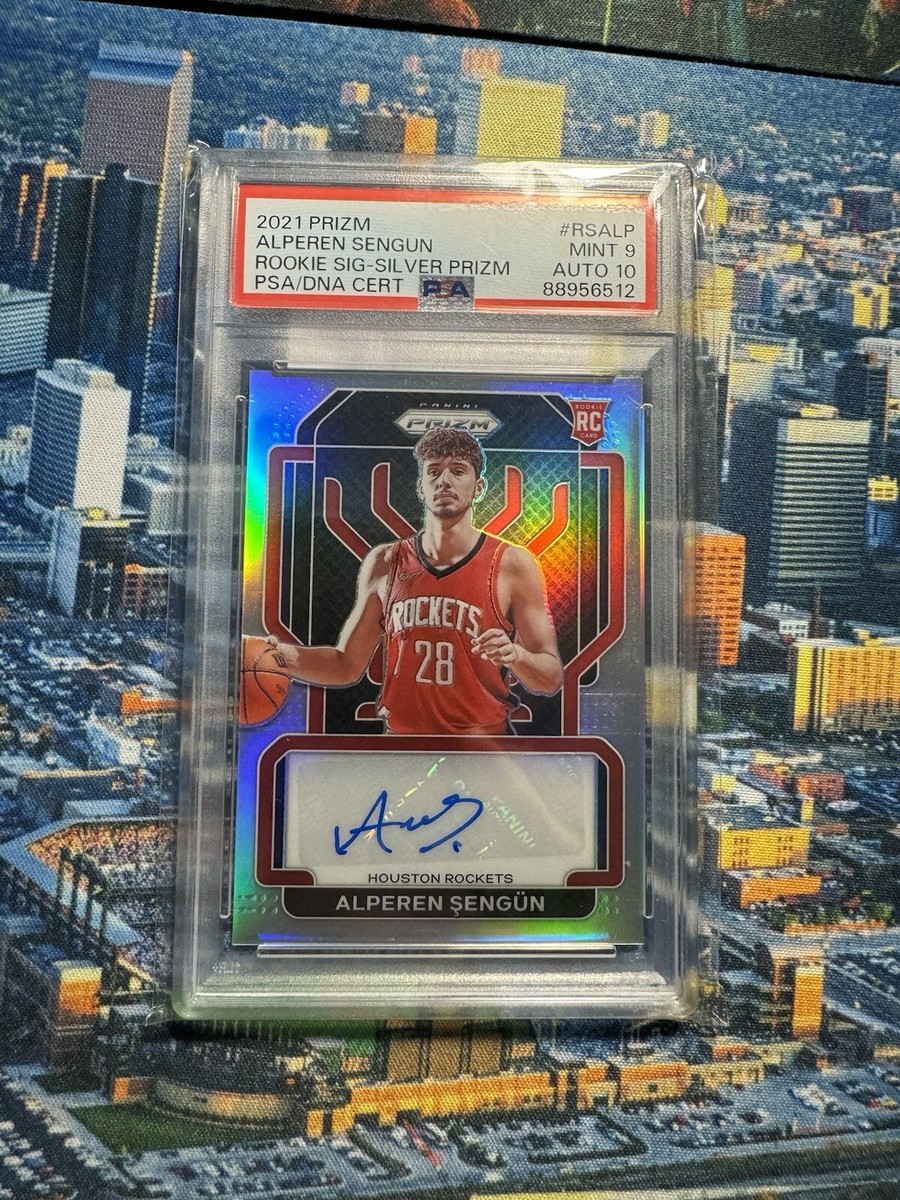 2021-22 Panini Prizm Alperen Sengun RC Rookie Silver Auto 10 PSA 9 