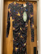 Farm Rio Tropical Rainbow Suns Midi Dress Size Small NWT