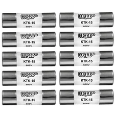 10x HQRP KTK-15 Midget Fast-Acting Digital Multimeter Fuse for Fluke P/N 892583