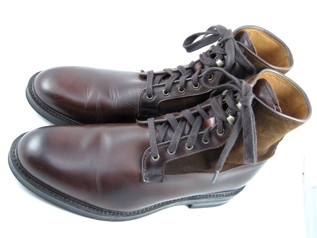 SAOLA Stivali derby uomo Allen Edmonds "DAIN" 11 5 D mogano *INDOSSATI UNA VOLTA (530N)