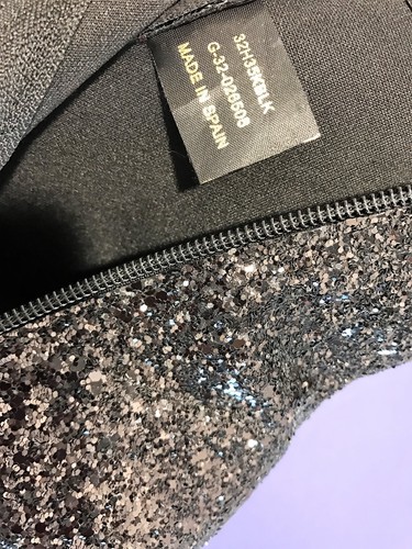 NEW Black Pointy SEQUIN TOPSHOP Stretch Bootie Zip Glitter Ankle 41 $150 C31 - Picture 7 of 7