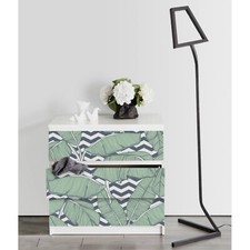 IKEA MALM Cómoda Minimalista Hojas Tropicales