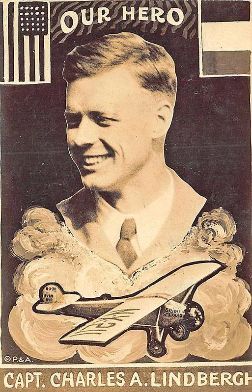 Capt. Charles Lindbergh "Our Hero" Spirit of St Louis RPPC Postcard | eBay