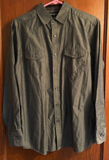 Beverly Hills Polo Club Men's Button Down Shirt Size Small Dark Gray