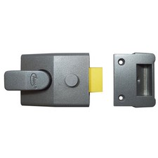 Asec AS19 Deadlocking Nightlatch Door Lock 60mm Backset AS1707 Dull Metal Grey