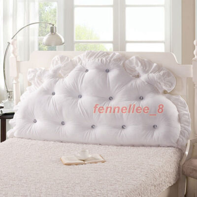 Huge Soft Headboard Support Reading Head Pillow for King Queen Bed Home  Footboad
