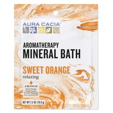 Aura Cacia Aromatherapy Mineral Bath Relaxing Sweet Orange 2.5 oz