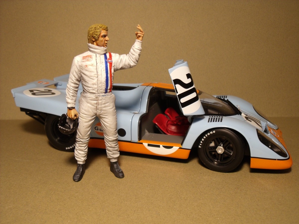 1/18 FIGURE STEVE MC QUEEN LE MANS 70 VROOM PAINTED FOR AUTOART