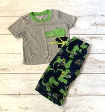 Carters 12m Baby Toddler Boys Pajamas Set Kids Pjs Blue Green Grey Alligators