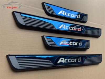 #ad #ad Auto Parts For Honda Accord Blue Accessories Door Sill Protector Scuff Plate X4 $39.99