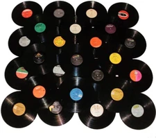 Bulk Lot of 10 (Ten)  - 12"  33 RPM Vinyl Records For Decorating & Crafts