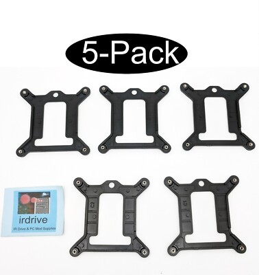 5-Pack: Backplate Bracket Holder for CPU Cooler Fan Intel Socket LGA1150 LGA1155