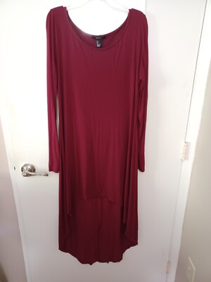 Forever 21 Burgundy Long Sleeve High Low Dress | eBay