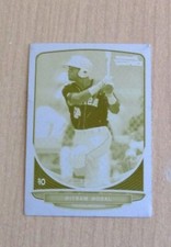 2013 Bowman Chrome mini YELLOW print printing plate Jason Martin #184 1/1