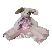 Bearington Baby Collection Lovey Security Blanket Pink Puppy Dog Satin With Tags