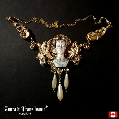 luxury jewelry necklace vintage style pendant woman antique accessories art deco