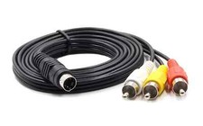 4 Pin S-Video Male To 3 RCA Male AV Audio Video Adapter Connector Cable 5ft