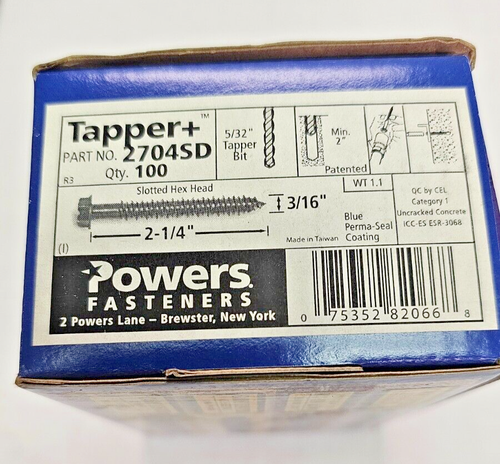 Powers Fasteners Tapper+ 2704SD 2-1/4 x 3/16