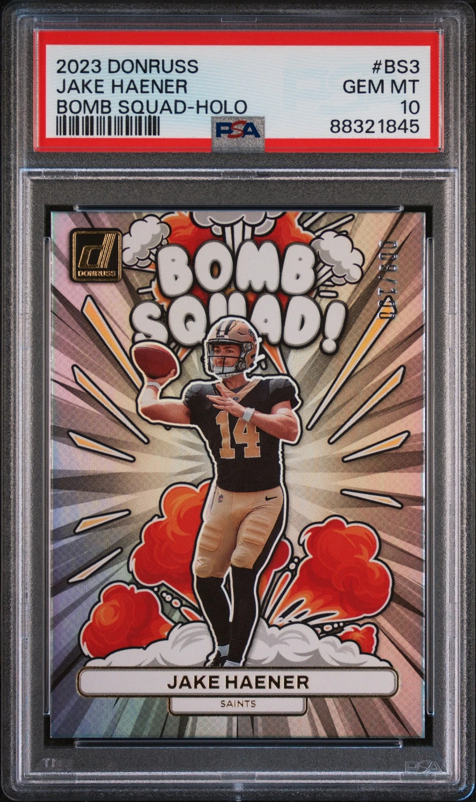 Jake Haener Panini Donruss Bomb Squad #BS3 Holo