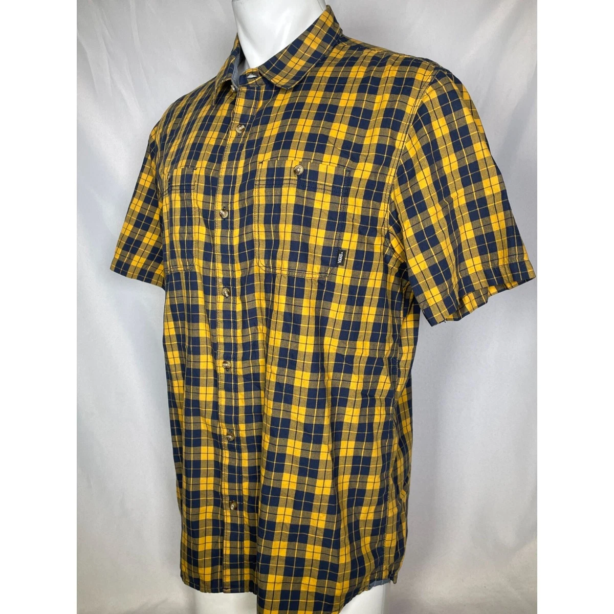 Vans yellow checkered clearance shirt