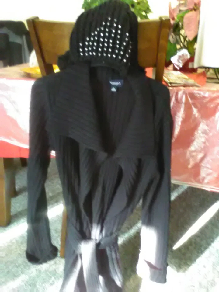 Suéter de punto para mujer con sombrero de punto a juego, talla XL Foto 2 de 2