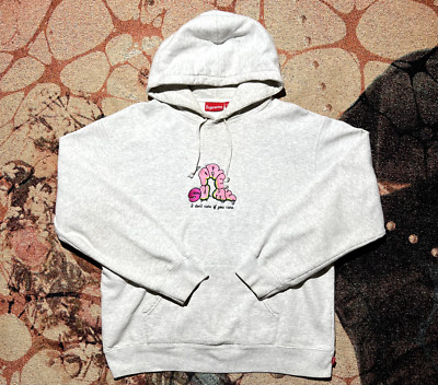 Supreme Don't Care Hooded Sweatshirt SS21 Heather Multi Size Large