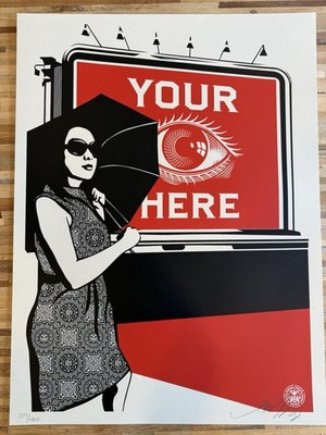Shepard Fairey “Your Here” Signed Print 339/400 Obey Giant | eBay