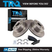 TRQ Rear Disc Brake Pad & Rotor Kit for Cadillac Chevy GMC New